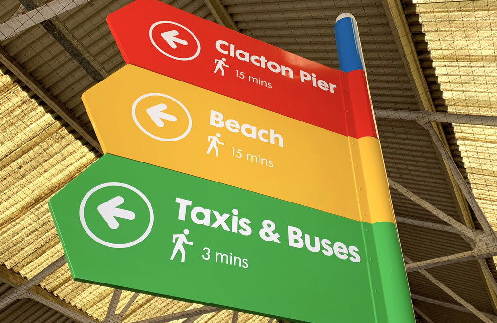 Wayfinding signs for Clacton Railway Station | Esign UK